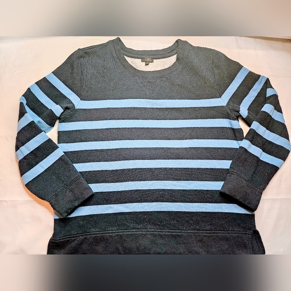 Talbots Womens Blue Striped Long Sleeve Crewneck Sweater Size Large - Picture 1 of 10